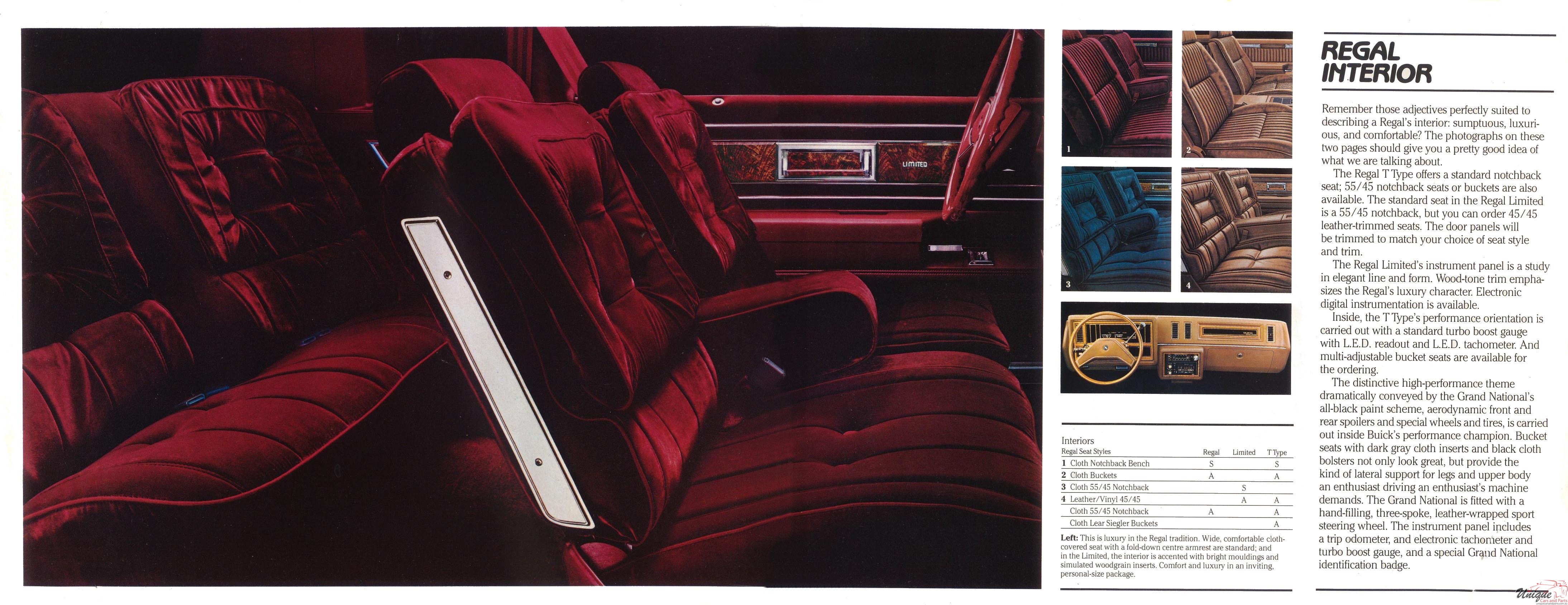 1985 Buick Regal Canadian Brochure Page 4